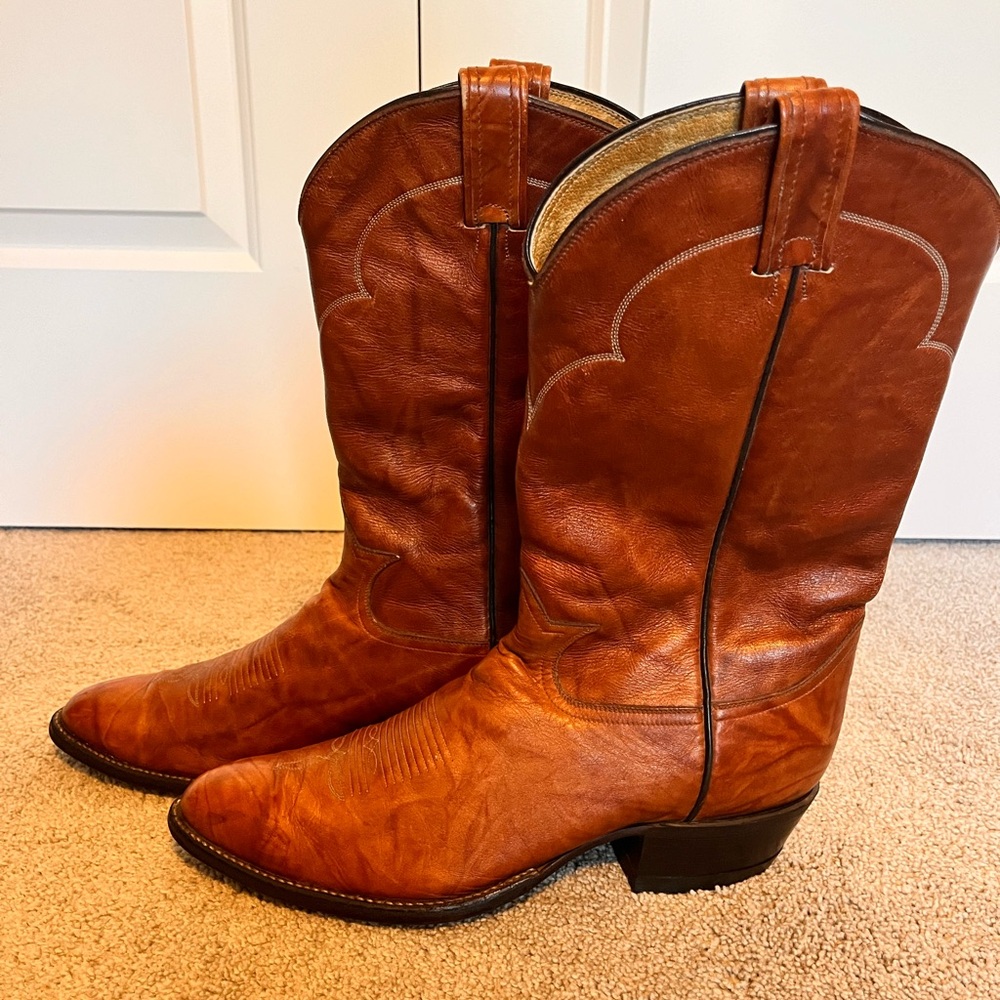 Tony Lama 5084 Cowhide Boots, marked 12B FIT LIKE 11 NARROW!